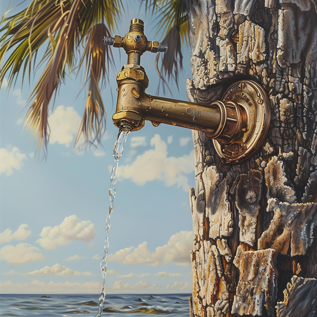 Glycerin out of a palm oil tree