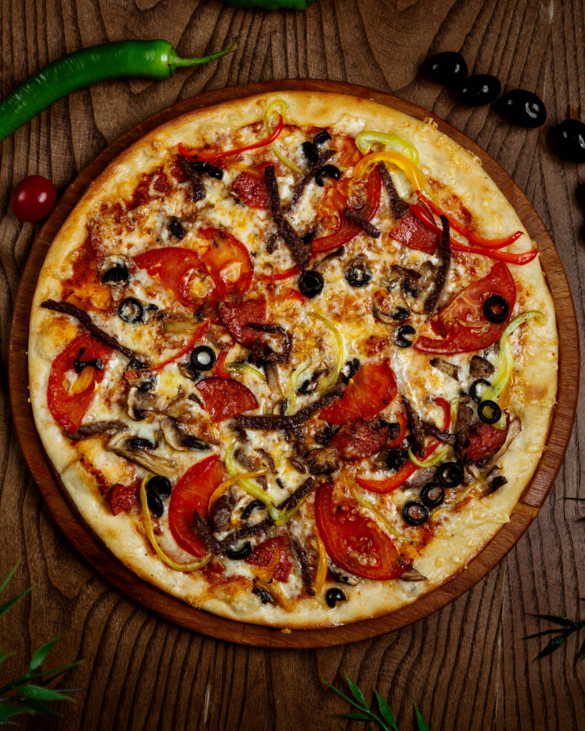 Healthy keto-friendly pizza