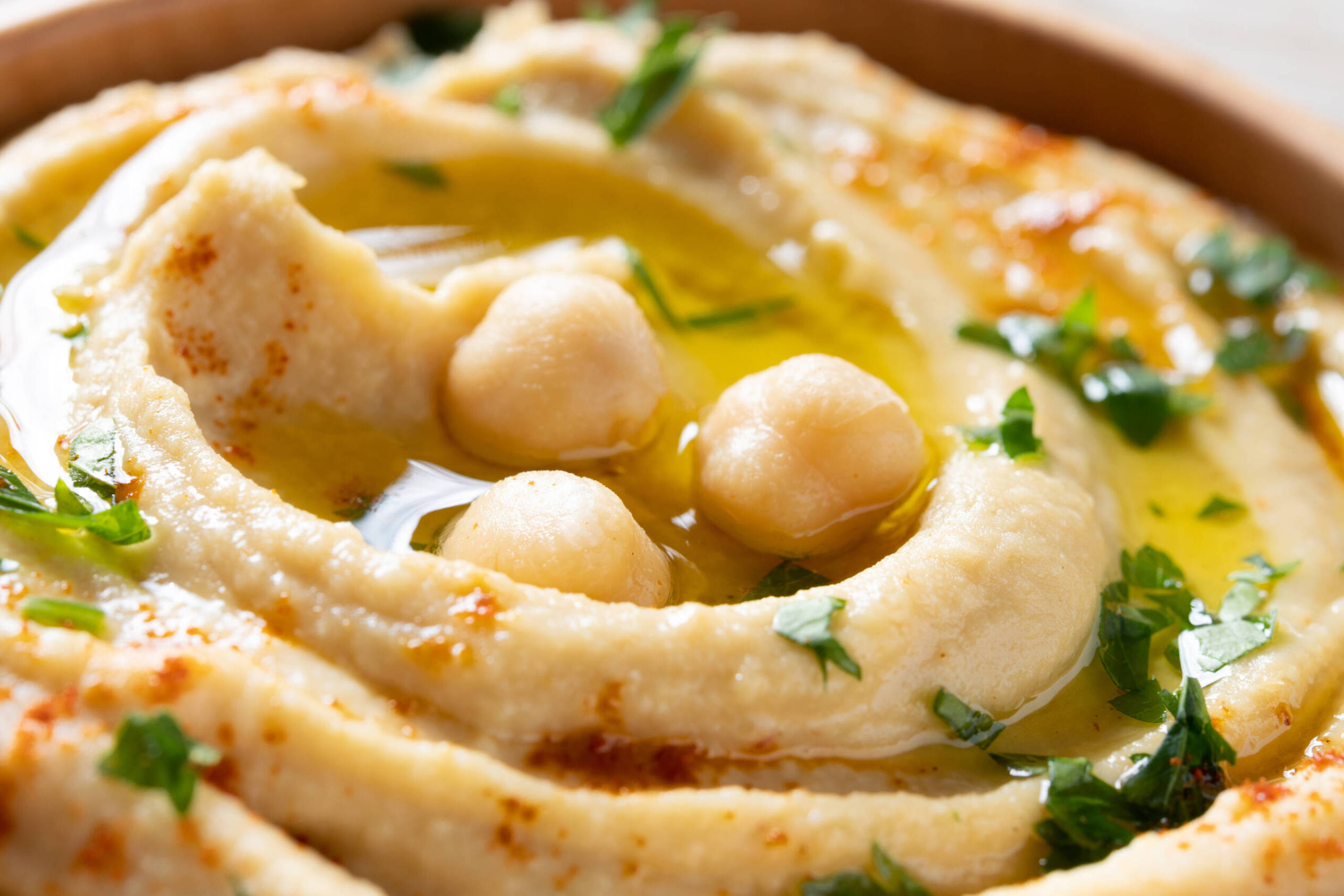Hummus is a vegetarian-friendly dip with significant protein content