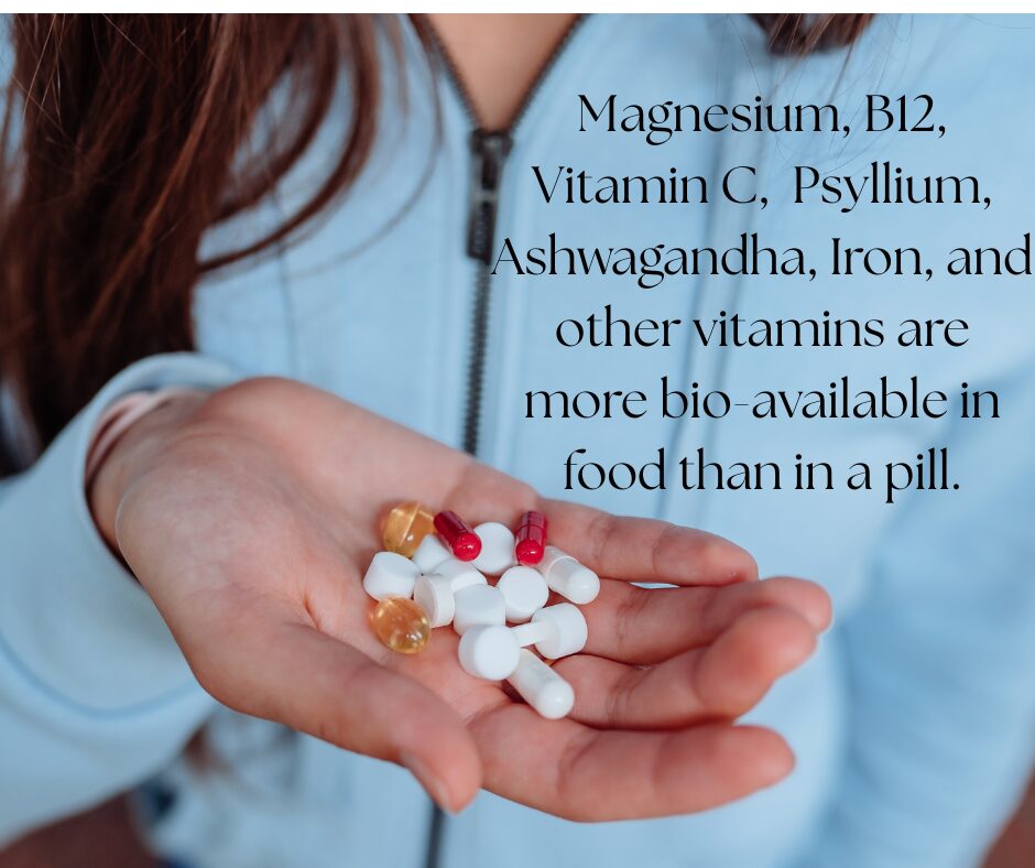use real food instead of pills