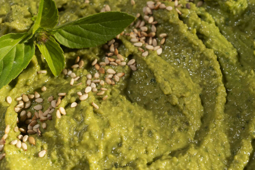 Pesto and hummus