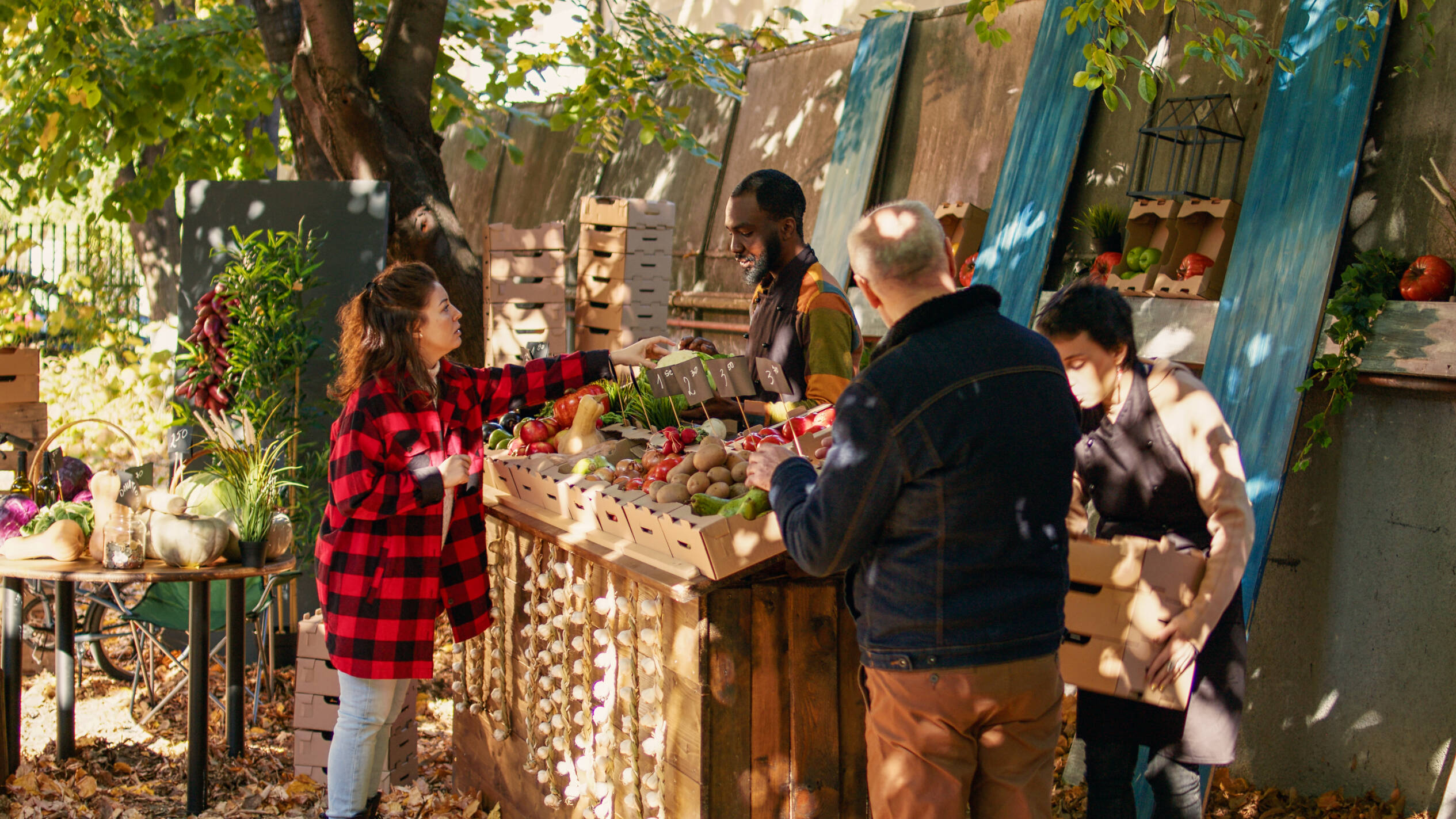 People at farmers market